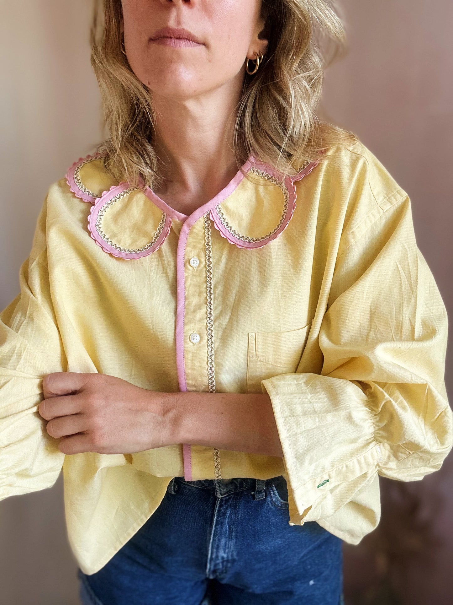 Chemise Marguerite vanille fraise
