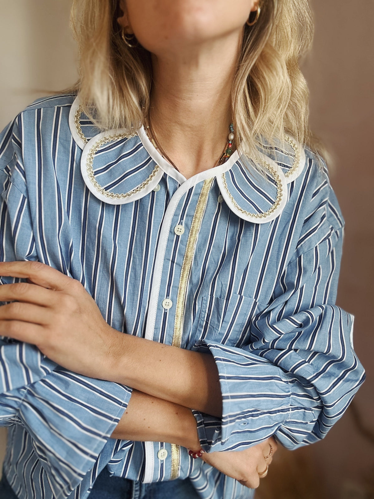 Chemise Marguerite Goldie blue