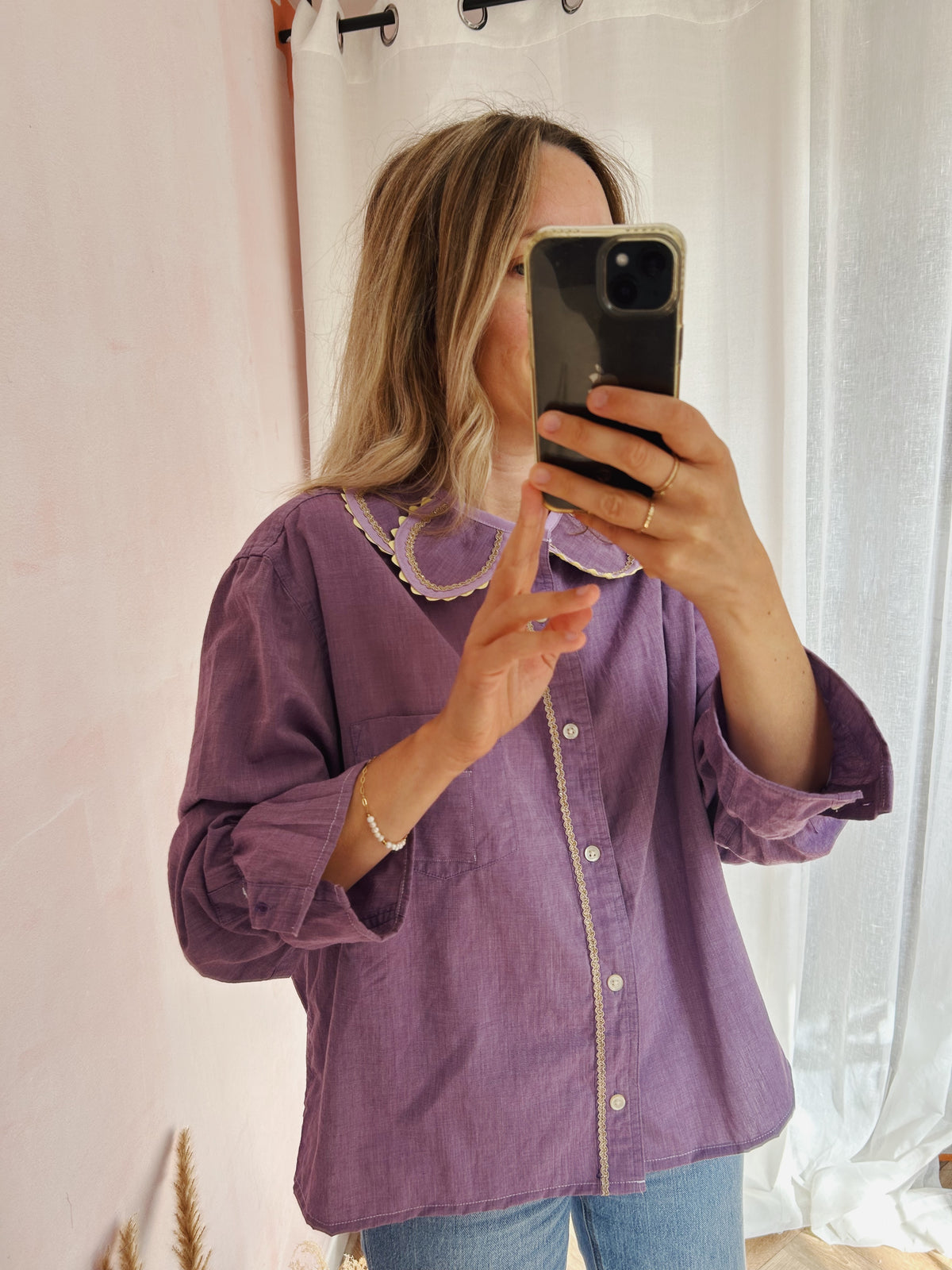 Chemise Marguerite chantilly