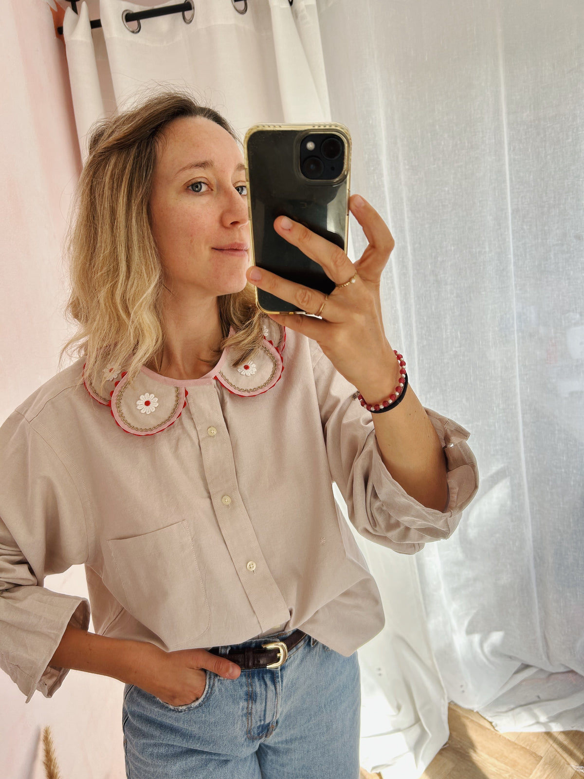 Chemise Marguerite vitamine sable