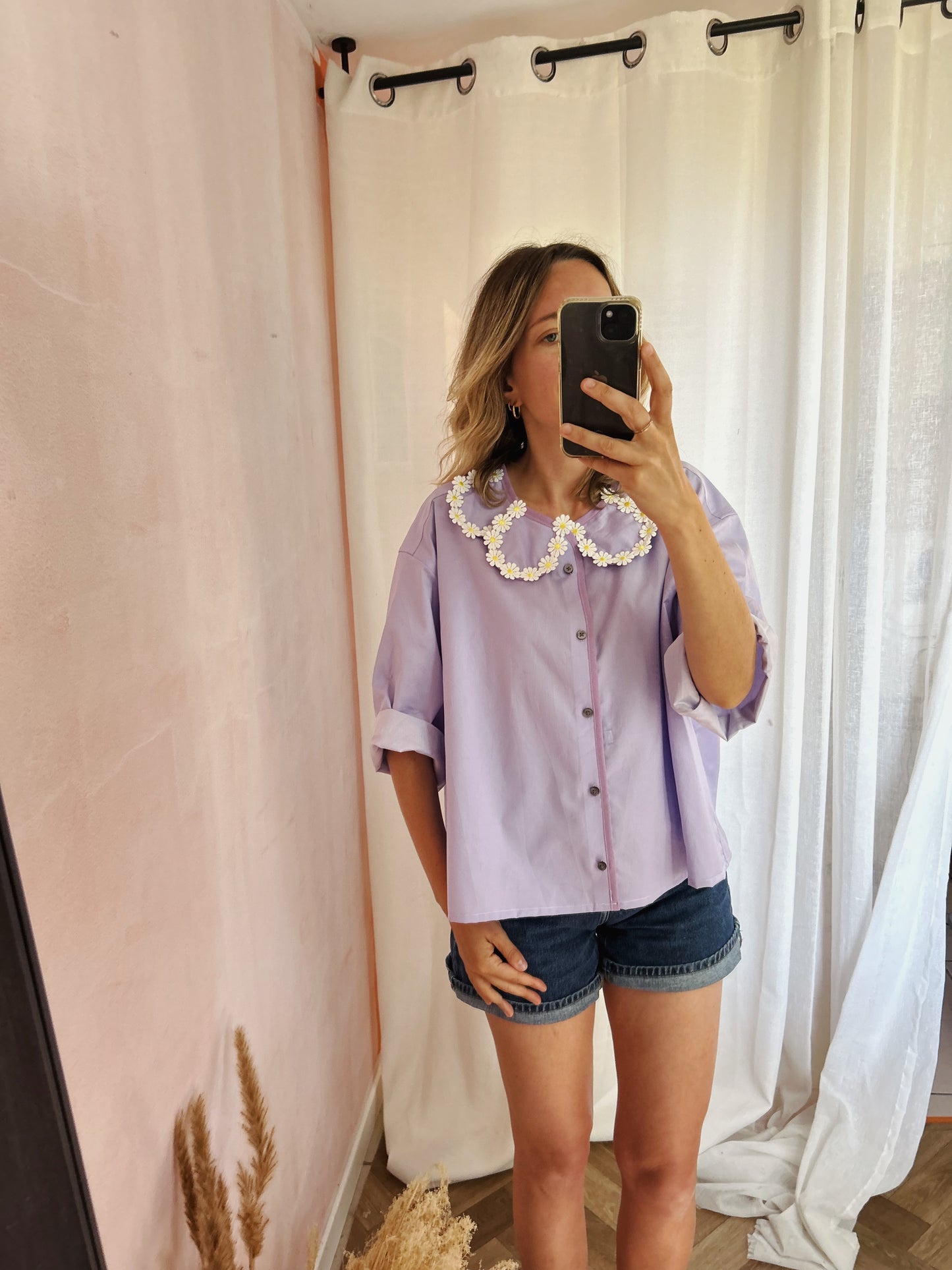 Chemise Maxi Marguerite lavande
