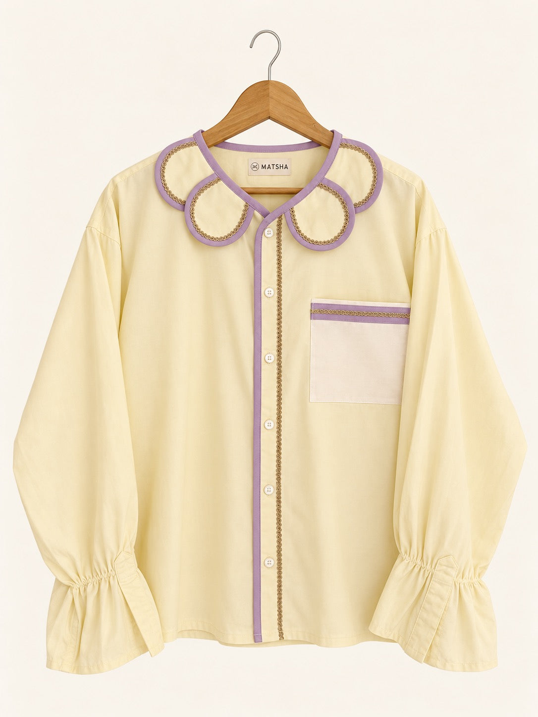 Chemise Marguerite pocket citrus