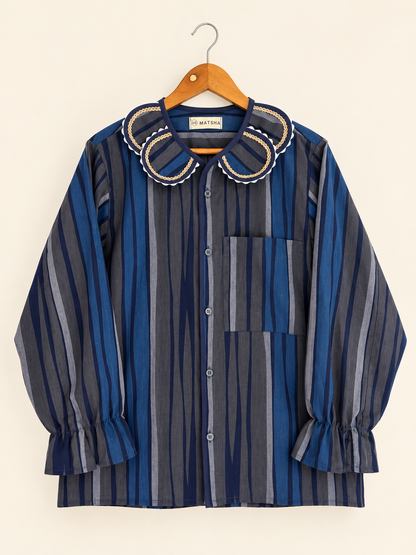 Chemise Marguerite blueberry