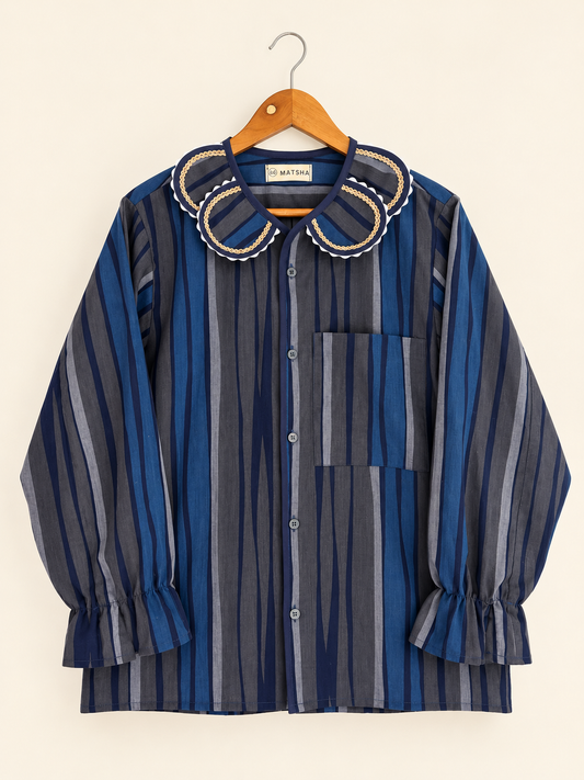 Chemise Marguerite blueberry