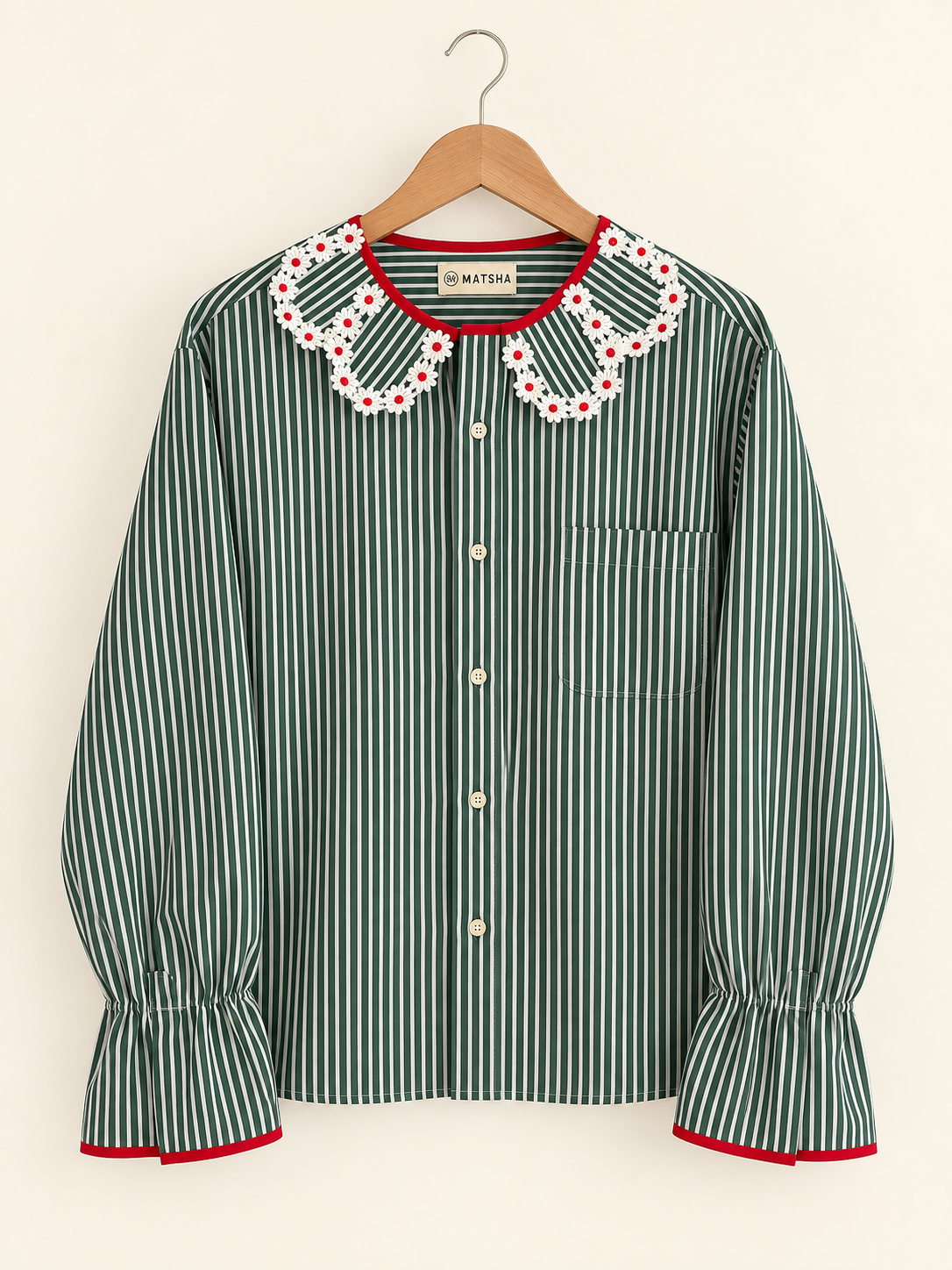 Chemise Maximarguerite stripes mint