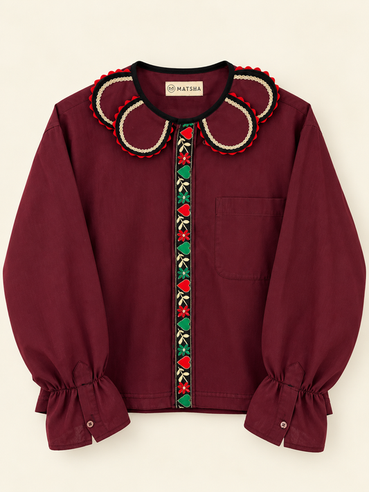Chemise Marguerite gipsy vigne