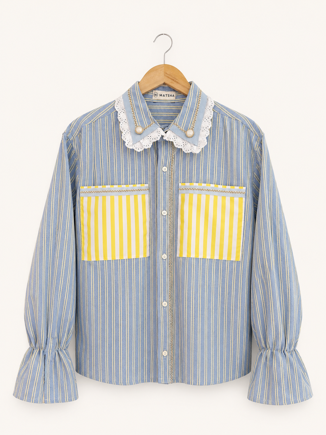 Chemise Mila rayures citron