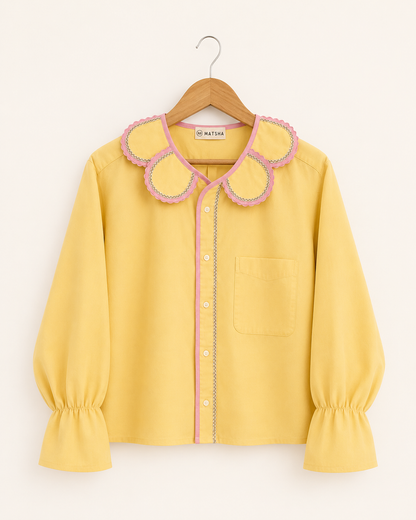 Chemise Marguerite vanille fraise
