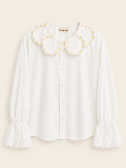 Chemise Maxi Marguerite ivoire