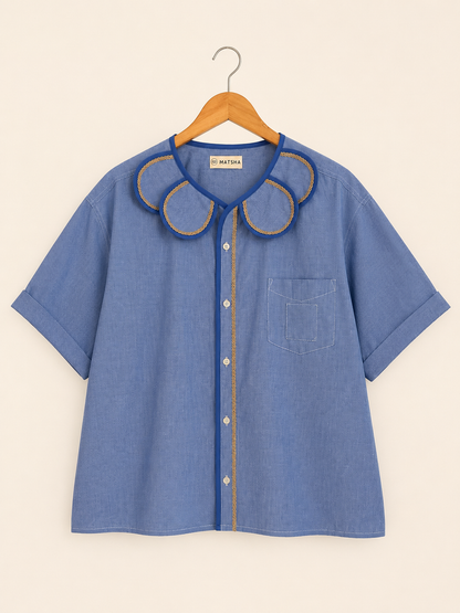 Chemise Marguerite blue moon