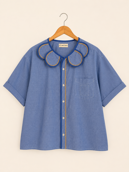 Chemise Marguerite blue moon