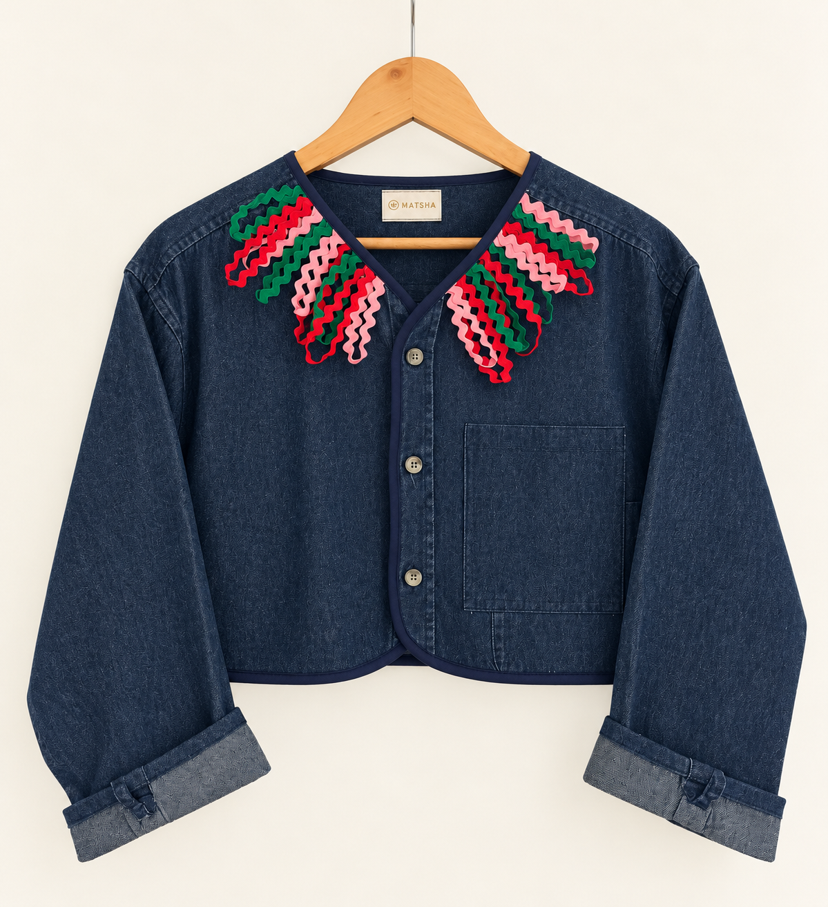Chemise denim crop Funambulle