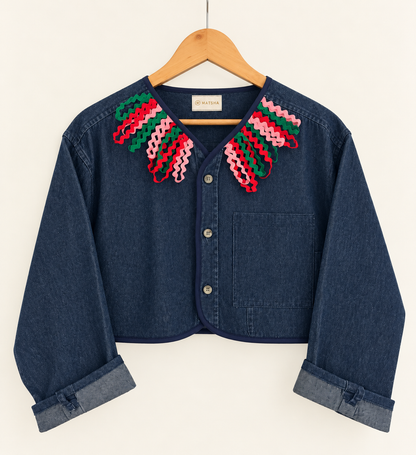 Chemise denim crop Funambulle