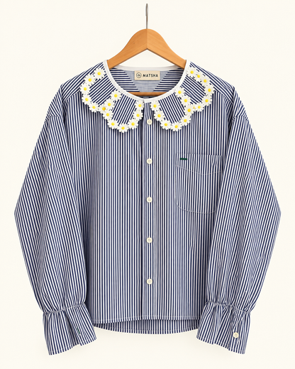 Chemise Maximarguerite stripes blue