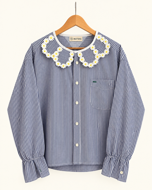 Chemise Maximarguerite stripes blue