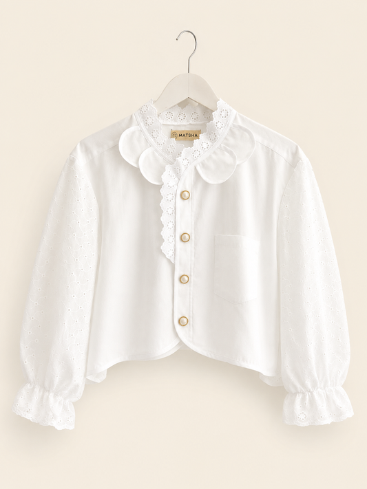 Blouse Marguerite celeste