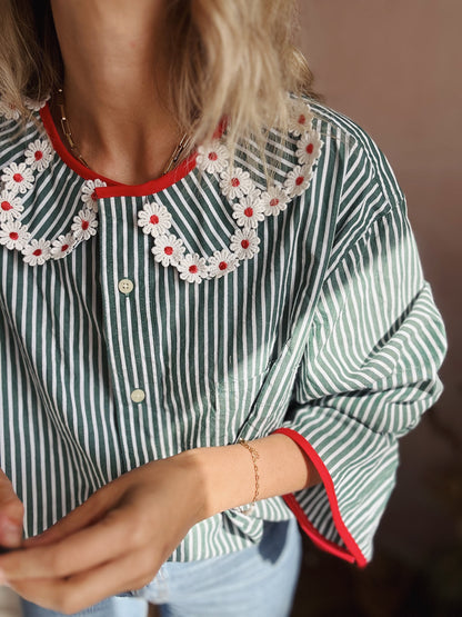 Chemise Maximarguerite stripes mint