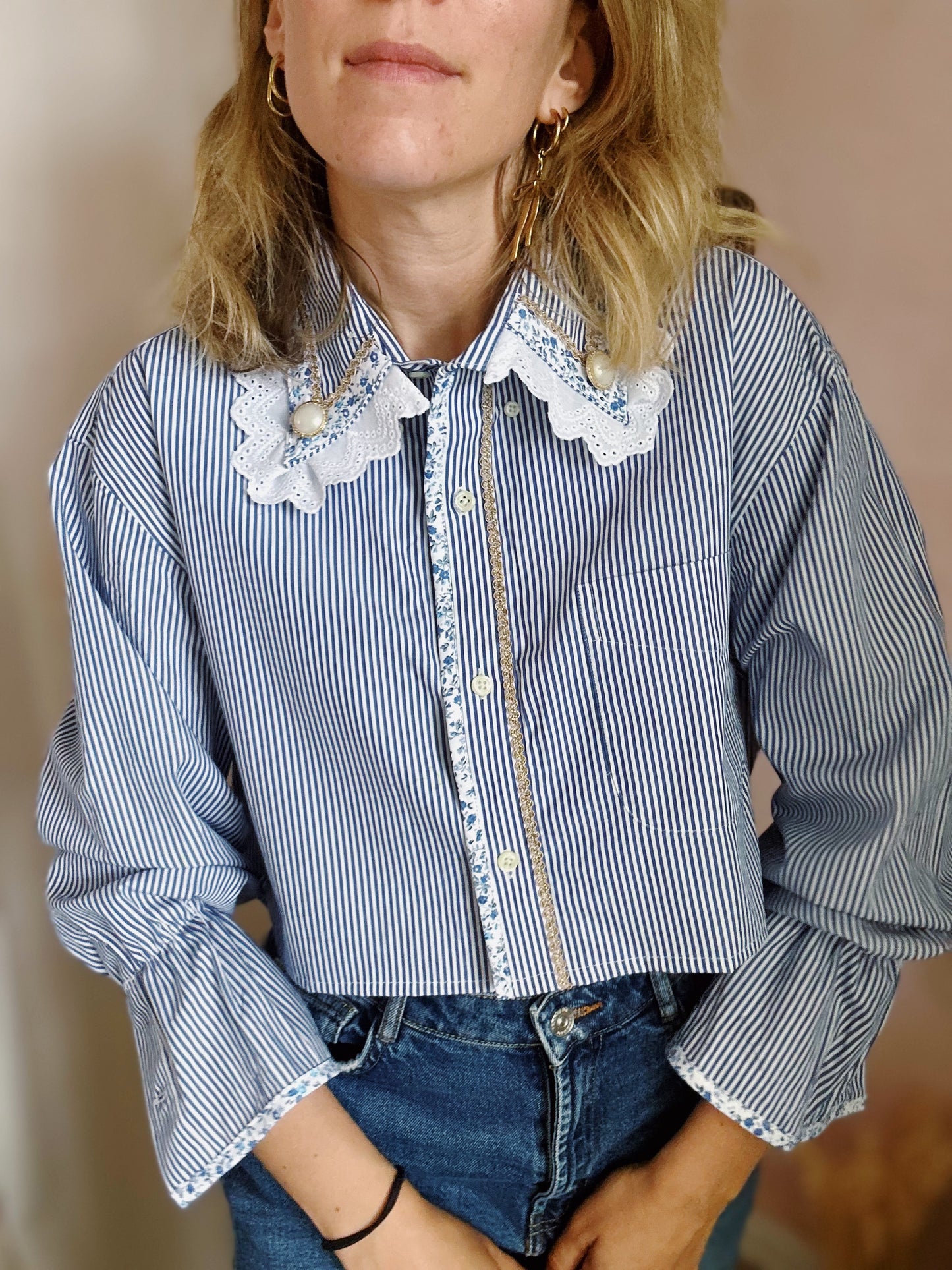Chemise Thao crop