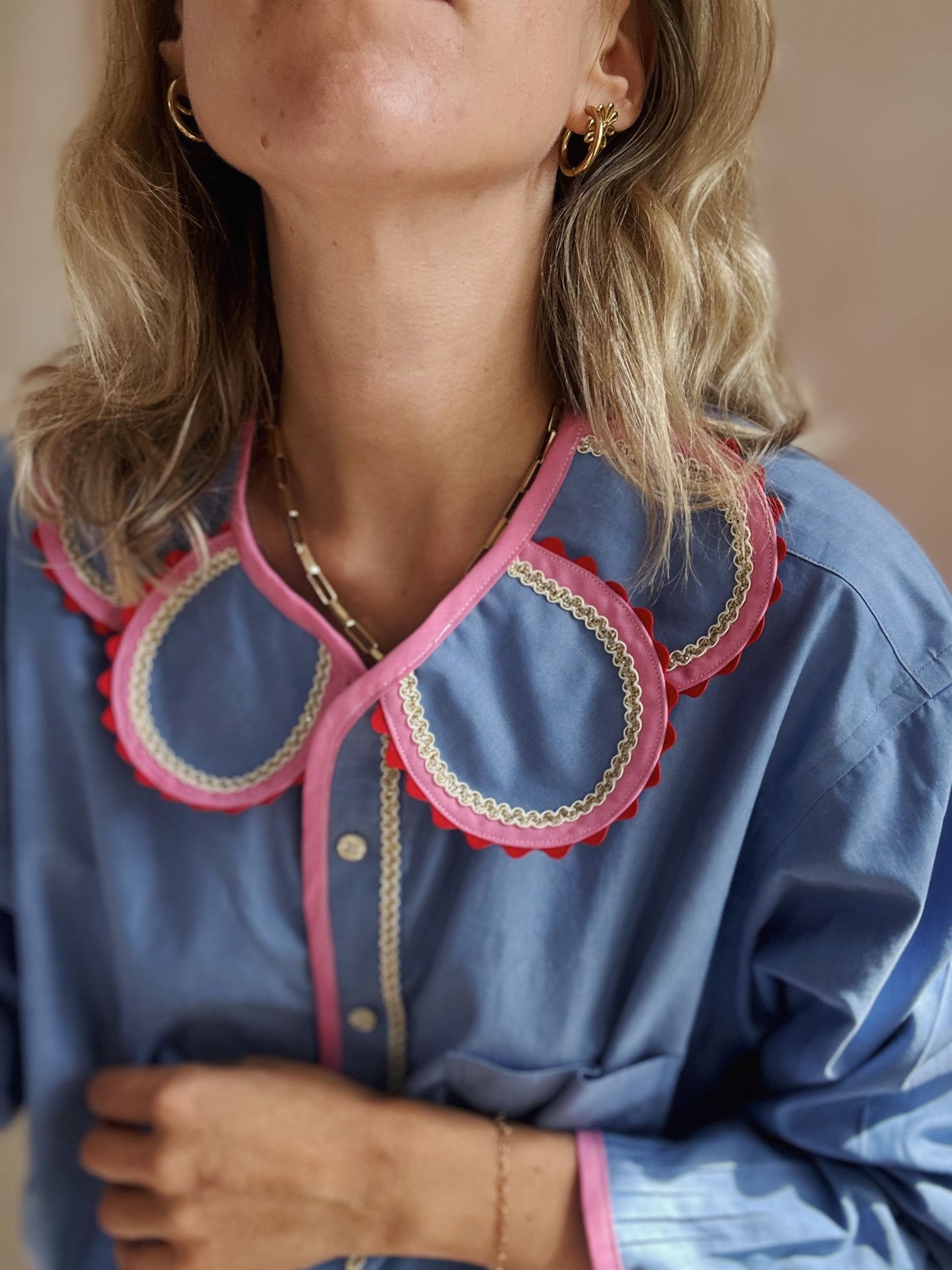Chemise Marguerite pink java