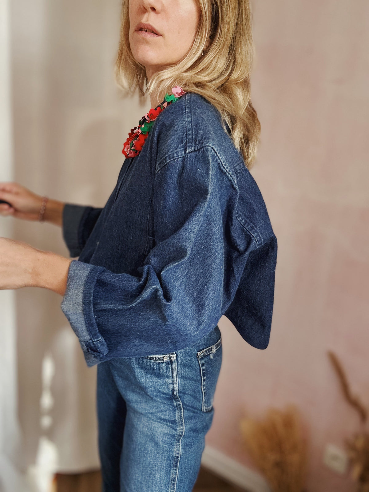 Chemise denim crop Funambulle