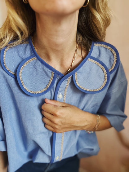 Chemise Marguerite blue moon