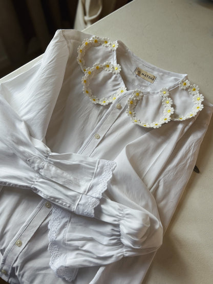 Chemise Maxi Marguerite ivoire