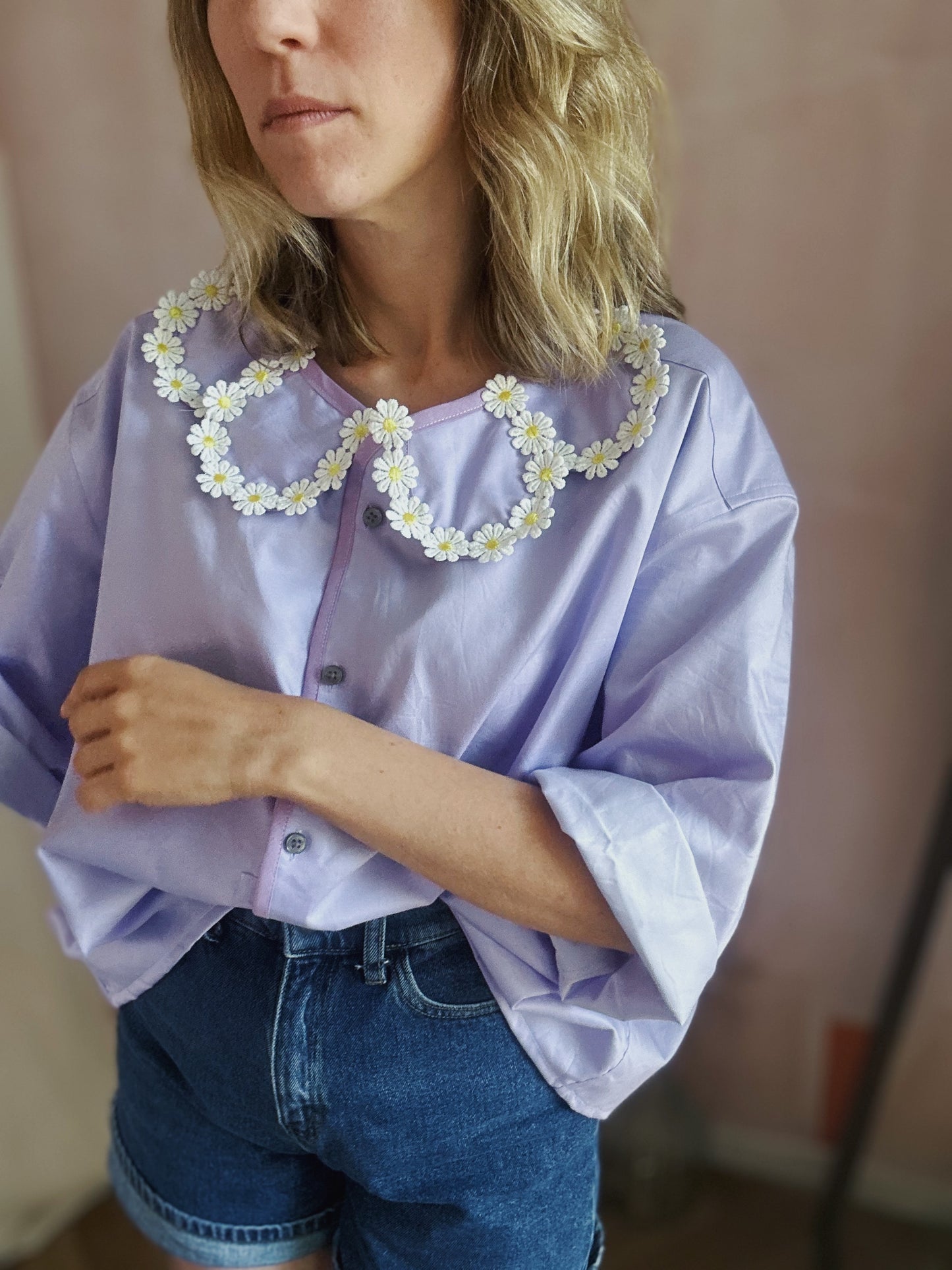 Chemise Maxi Marguerite lavande