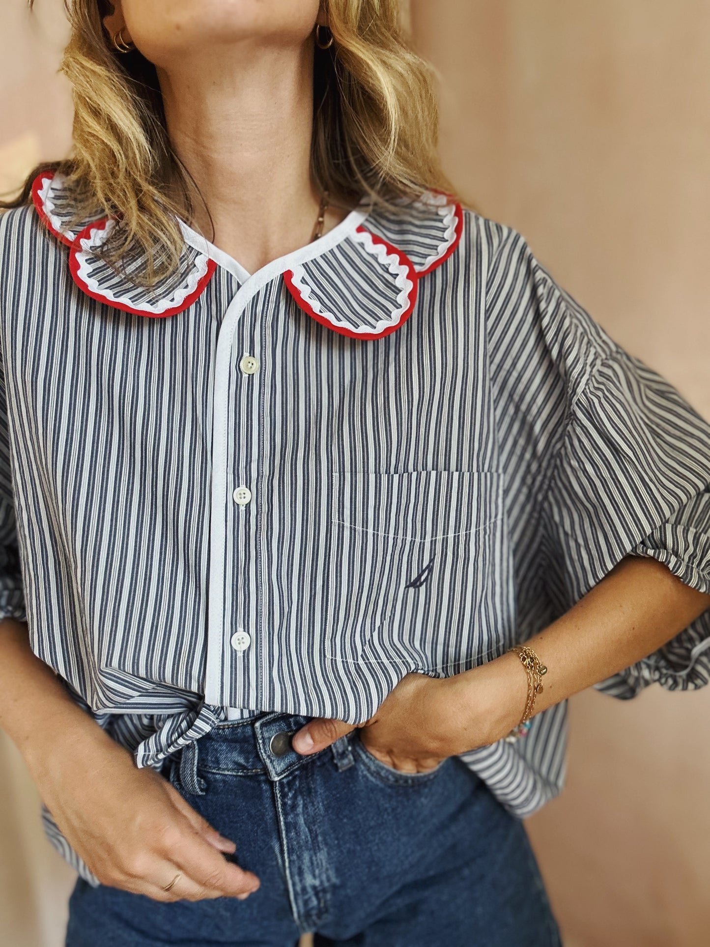 Chemise Marguerite red boat