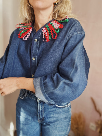 Chemise denim crop Funambulle