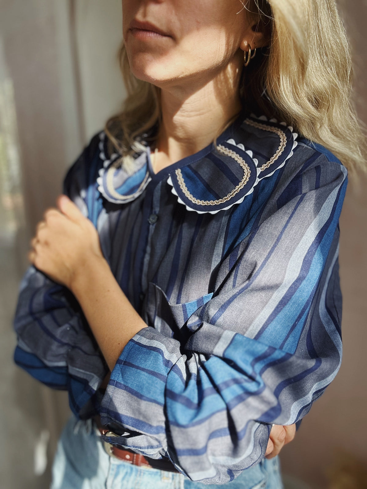 Chemise Marguerite blueberry