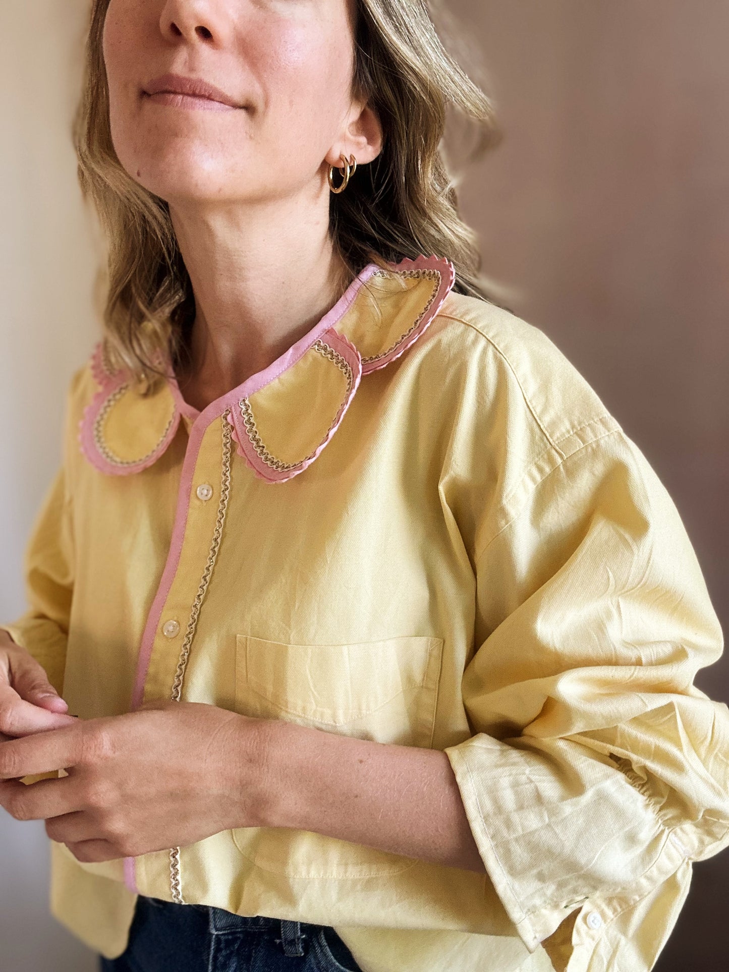 Chemise Marguerite vanille fraise