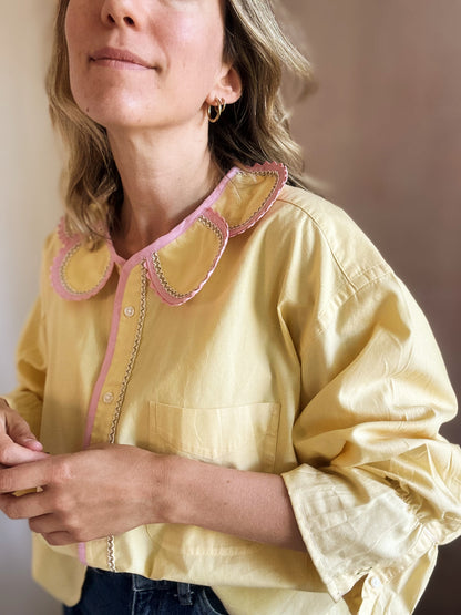 Chemise Marguerite vanille fraise
