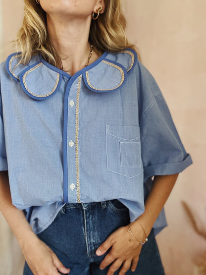 Chemise Marguerite blue moon