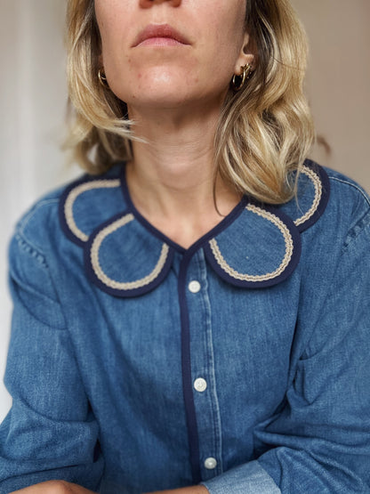 Chemise signature Marguerite gold denim