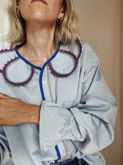 Chemise Marguerite ocean java