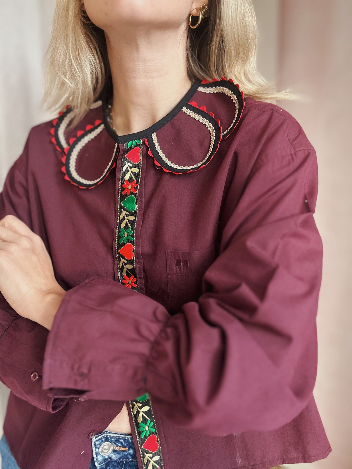 Chemise Marguerite gipsy vigne