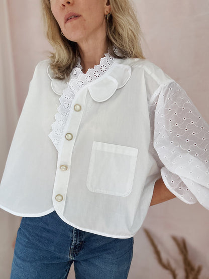 Blouse Marguerite celeste