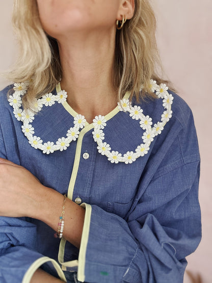 Chemise Maximarguerite citrus blue