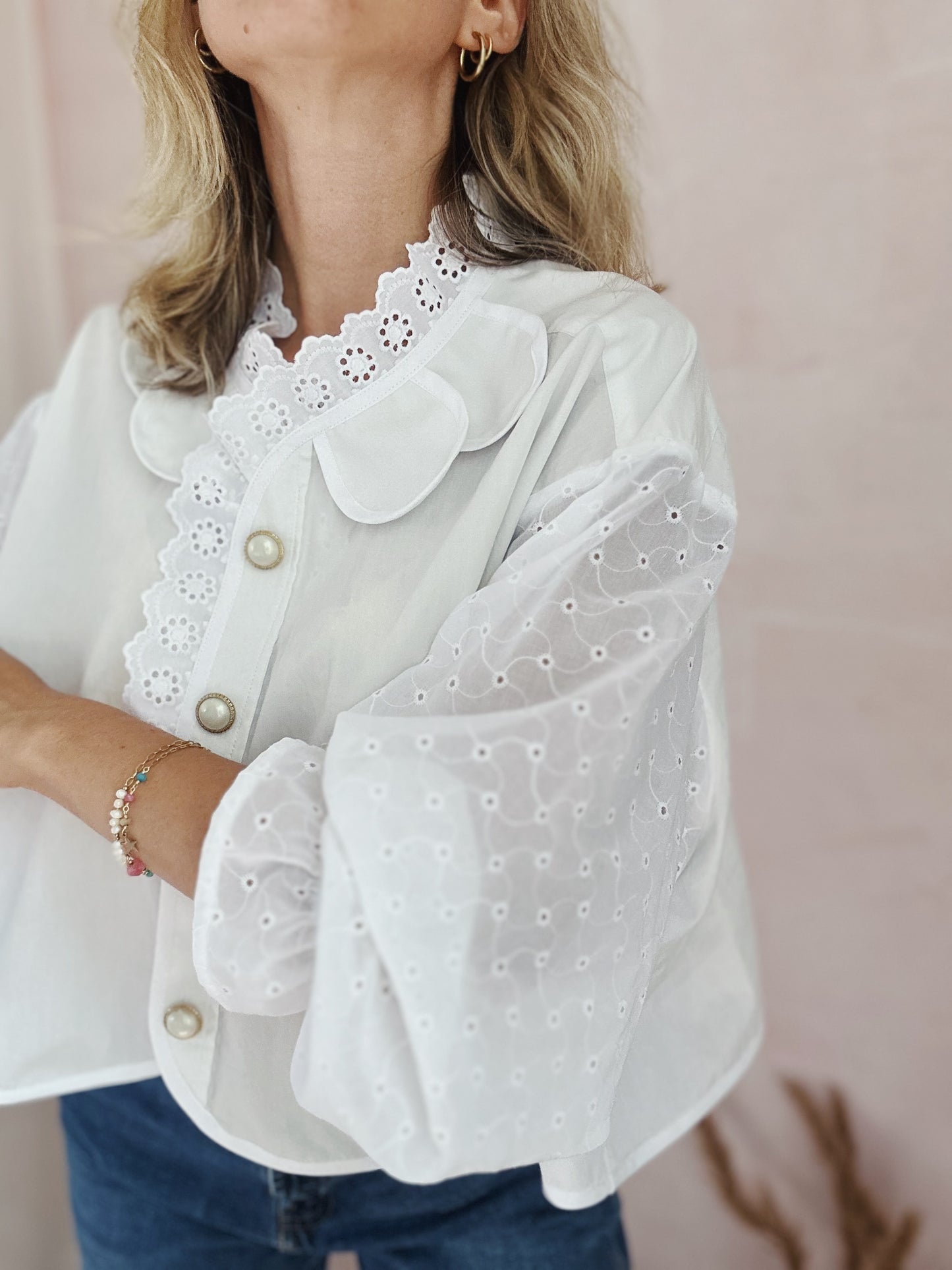 Blouse Marguerite celeste