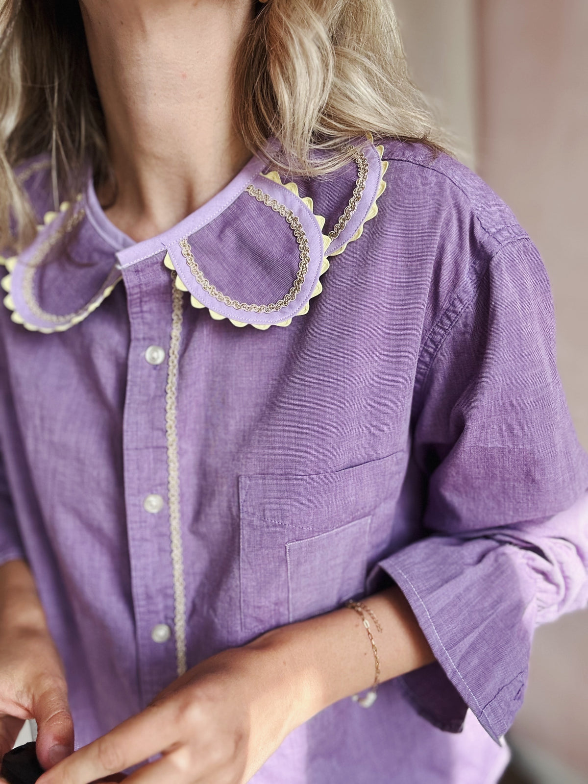 Chemise Marguerite chantilly