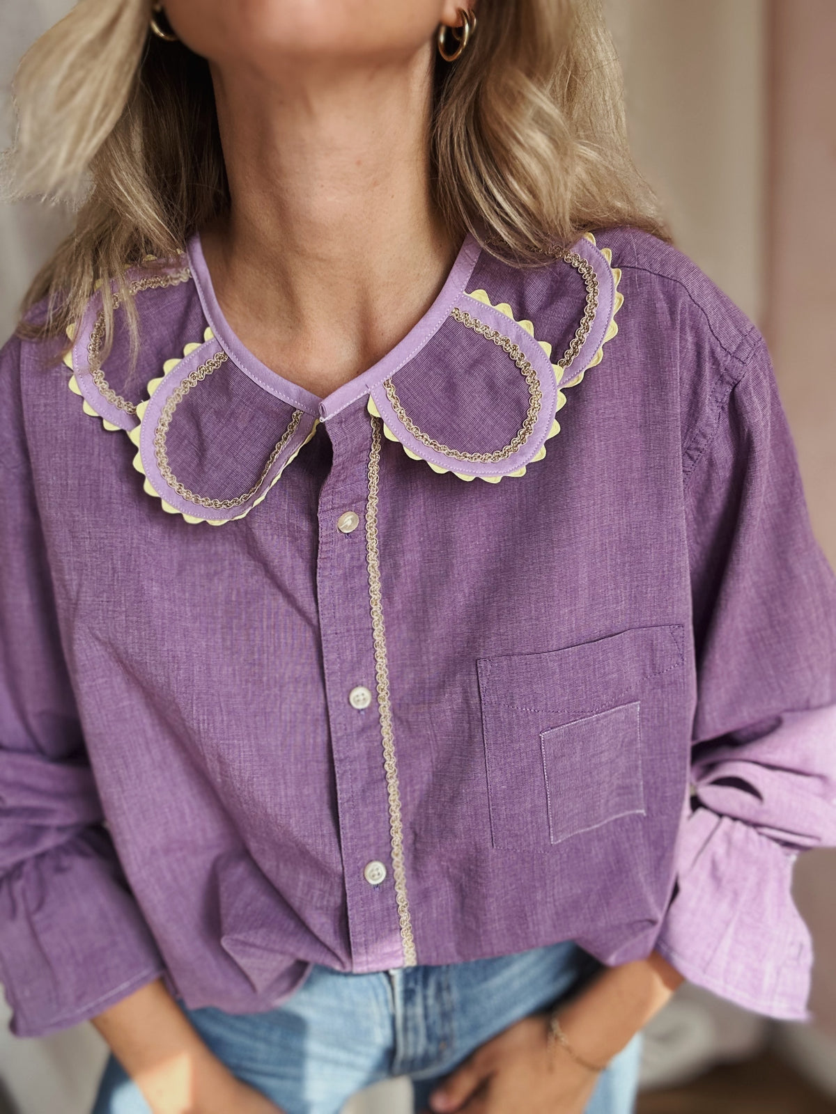 Chemise Marguerite chantilly