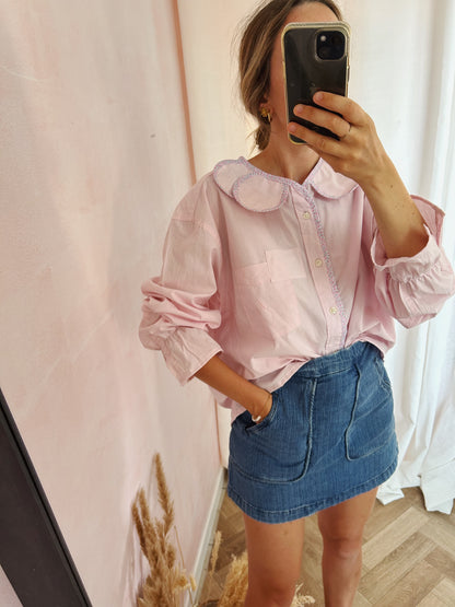 Chemise Marguerite rose liberty