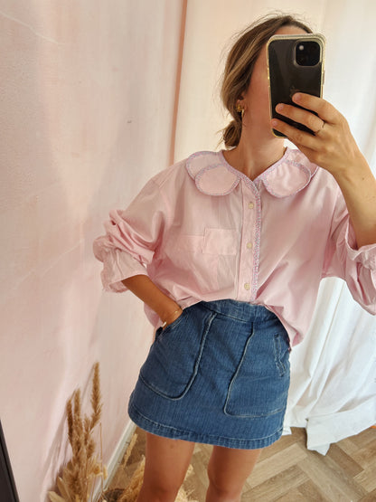 Chemise Marguerite rose liberty