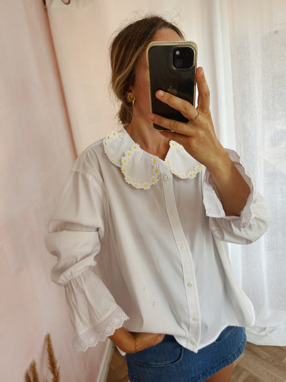 Chemise Maxi Marguerite ivoire