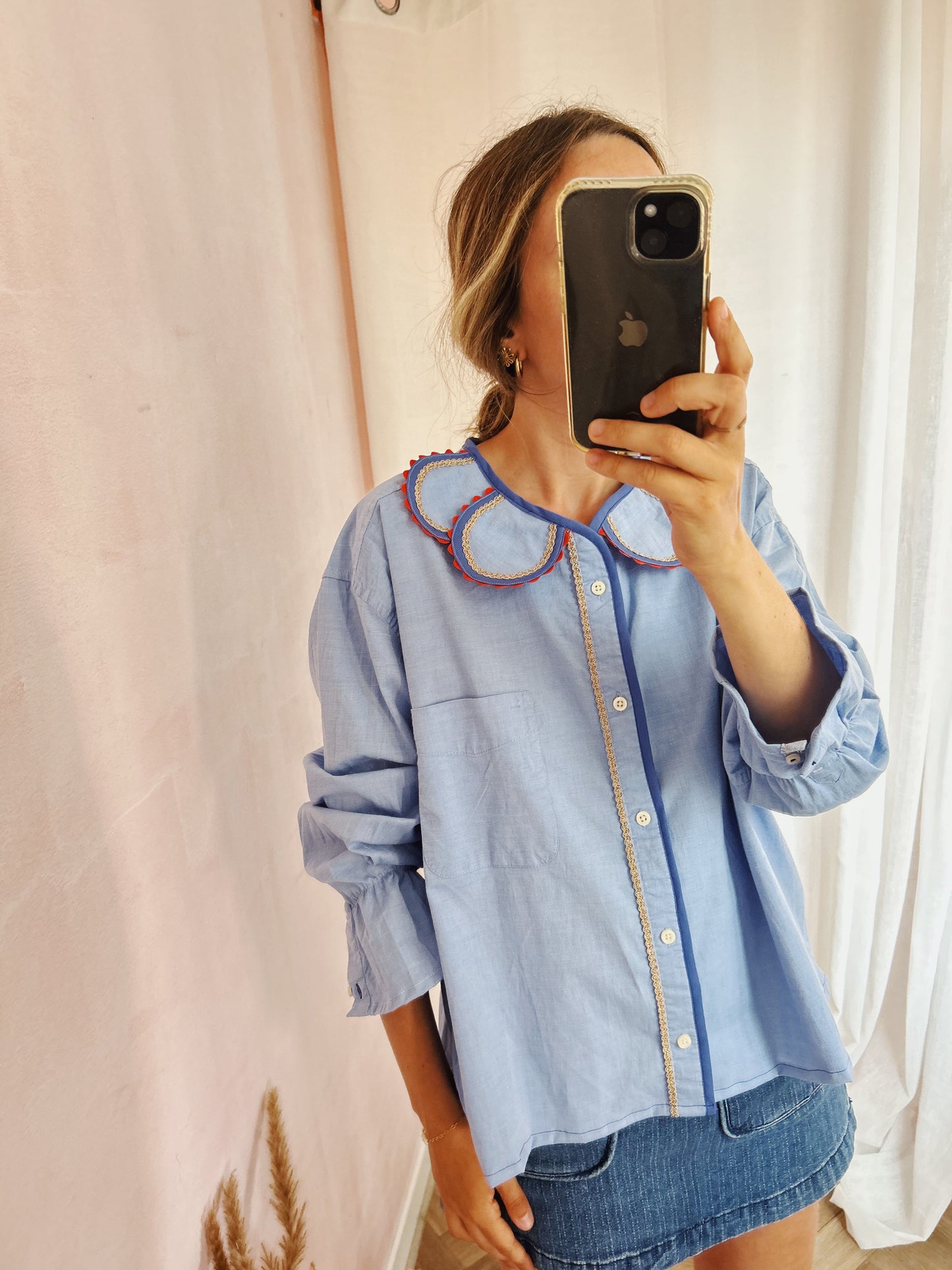 Chemise Marguerite blue java