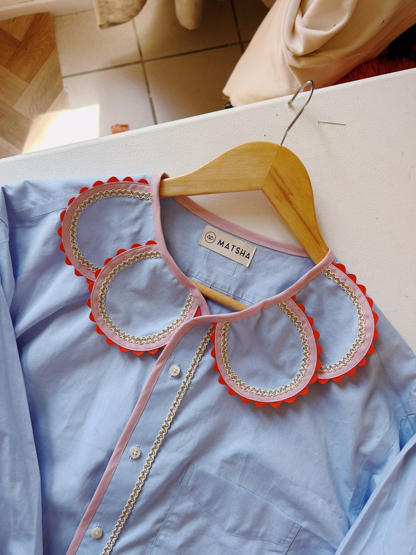 Chemise Marguerite ciel java