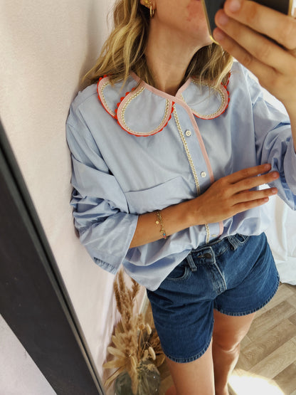 Chemise Marguerite ciel java