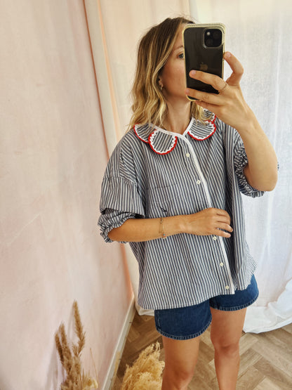 Chemise Marguerite red boat