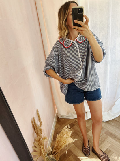 Chemise Marguerite red boat