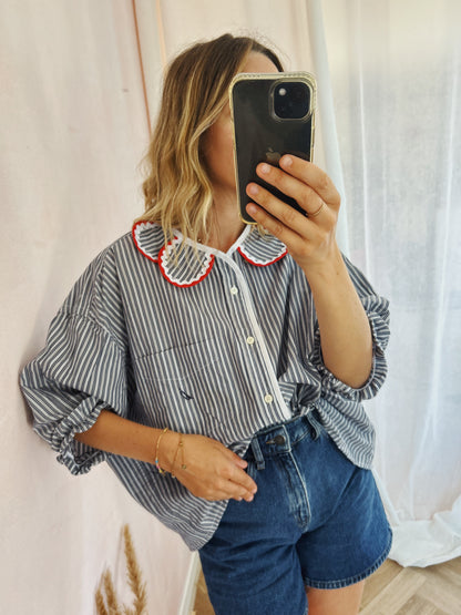 Chemise Marguerite red boat